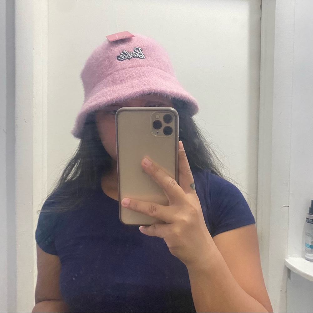 Barbie fuzzy bucket hat